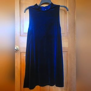 Annalee & Hope Blue Velvet Dress sleeveless Dress size PXL